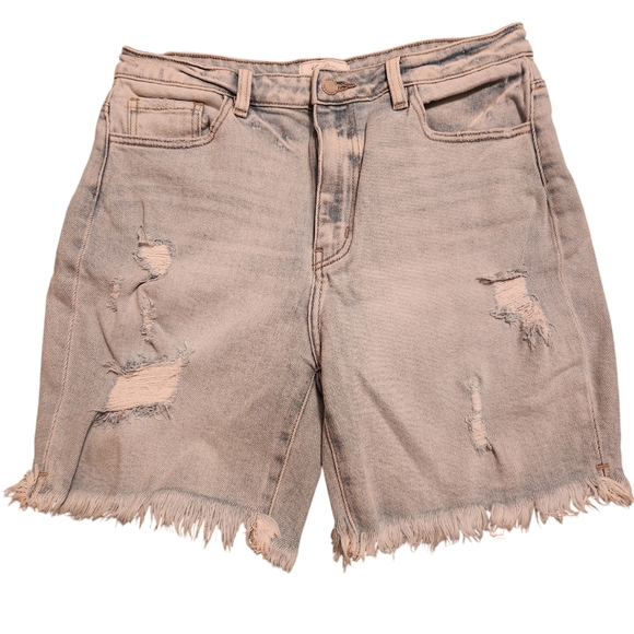 Kancan Light Blue Kurvy Ultra High Rise Jean Shorts Size 30 - Picture 1 of 4